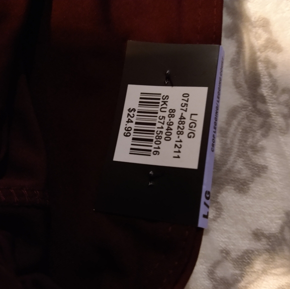 infinite performance ♾️ crop large maroon leggings nwt - Picture 3 of 4